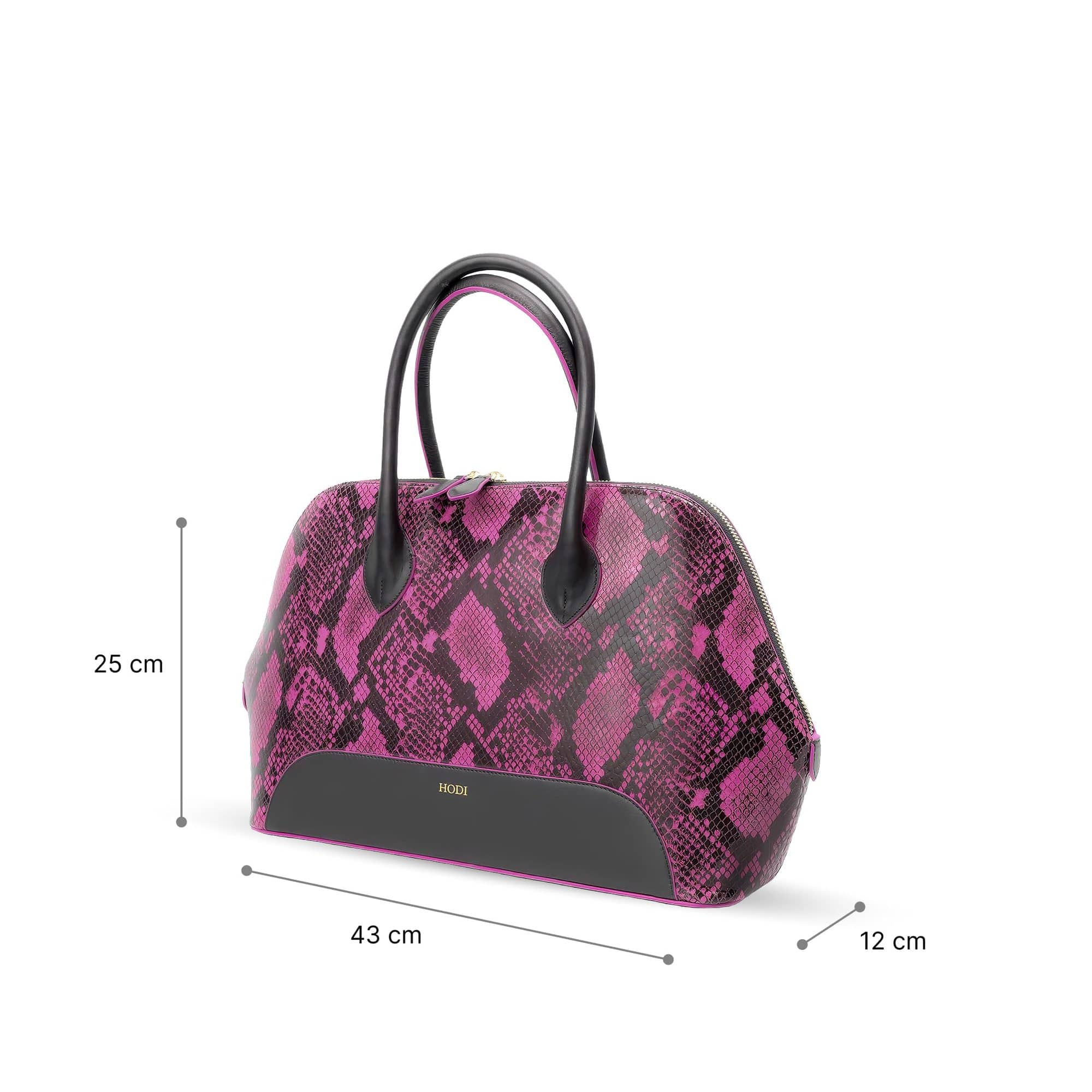 Hodi Women's Snake Print Tote | Genuine Leather Tote | Snake print Foil Leather | Faux Suede Lining — photo 4