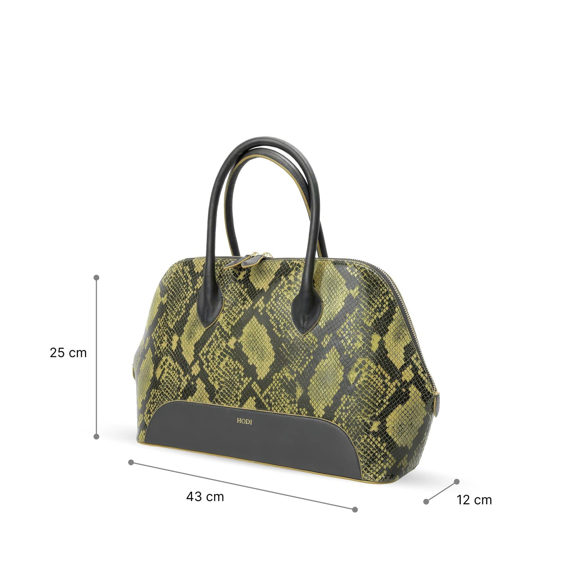 Hodi Women's Snake Print Tote | Genuine Leather Tote | Snake print Foil Leather | Faux Suede Lining — photo 4