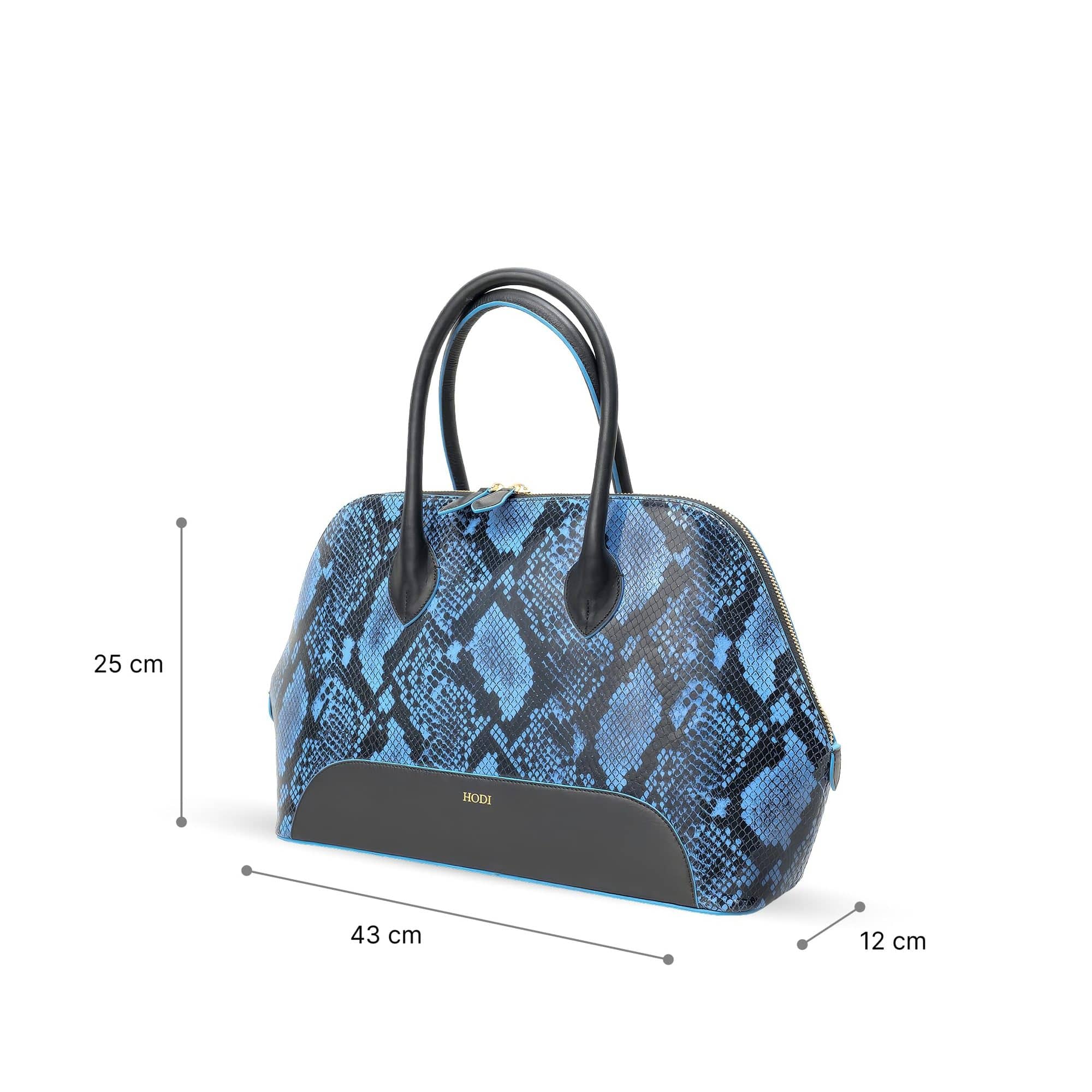 Hodi Women's Snake Print Tote | Genuine Leather Tote | Snake print Foil Leather | Faux Suede Lining — photo 4