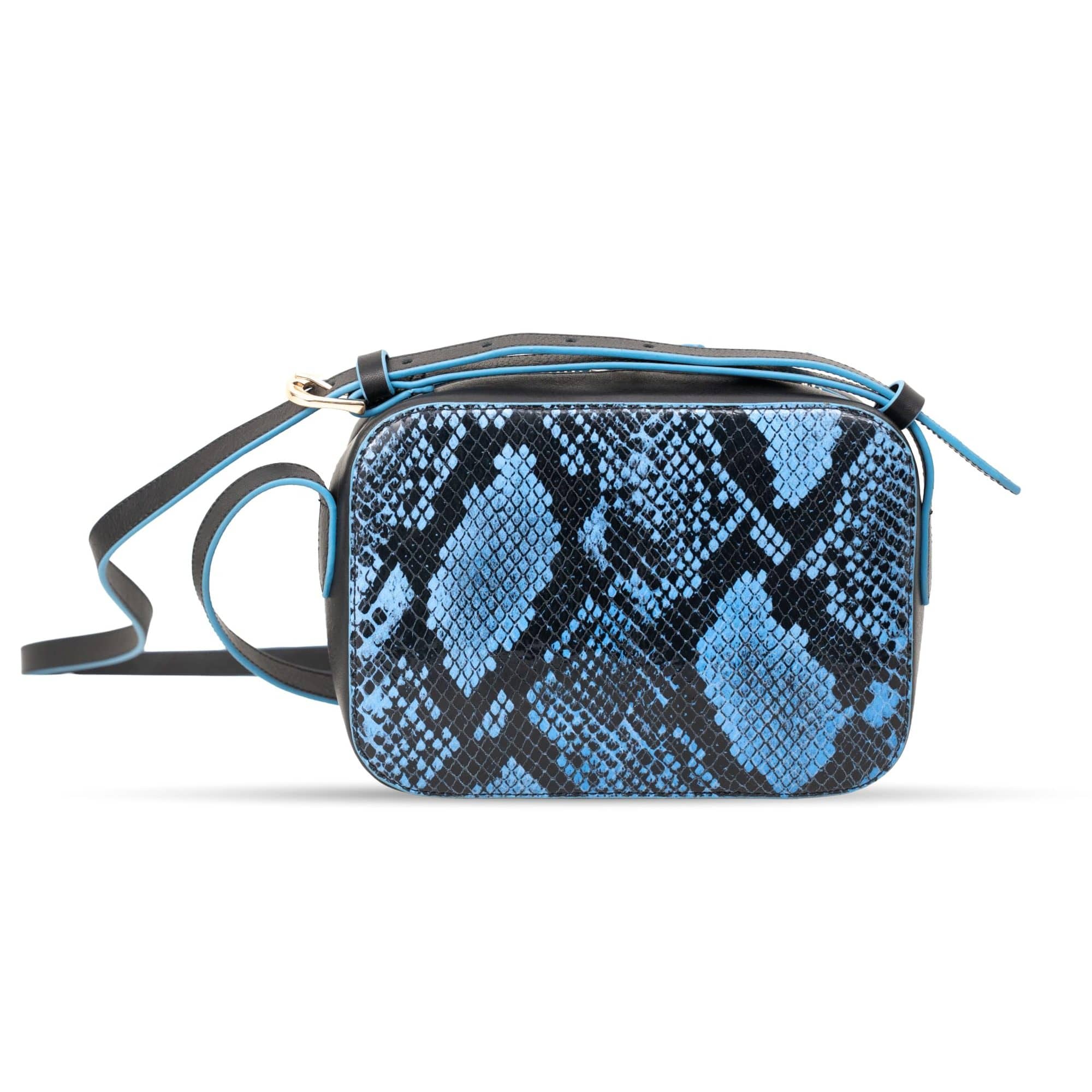 Hodi Women's Snake Print Box Sling Bag | Genuine Foil Leather Handbag | Faux Suede Lining — photo 2