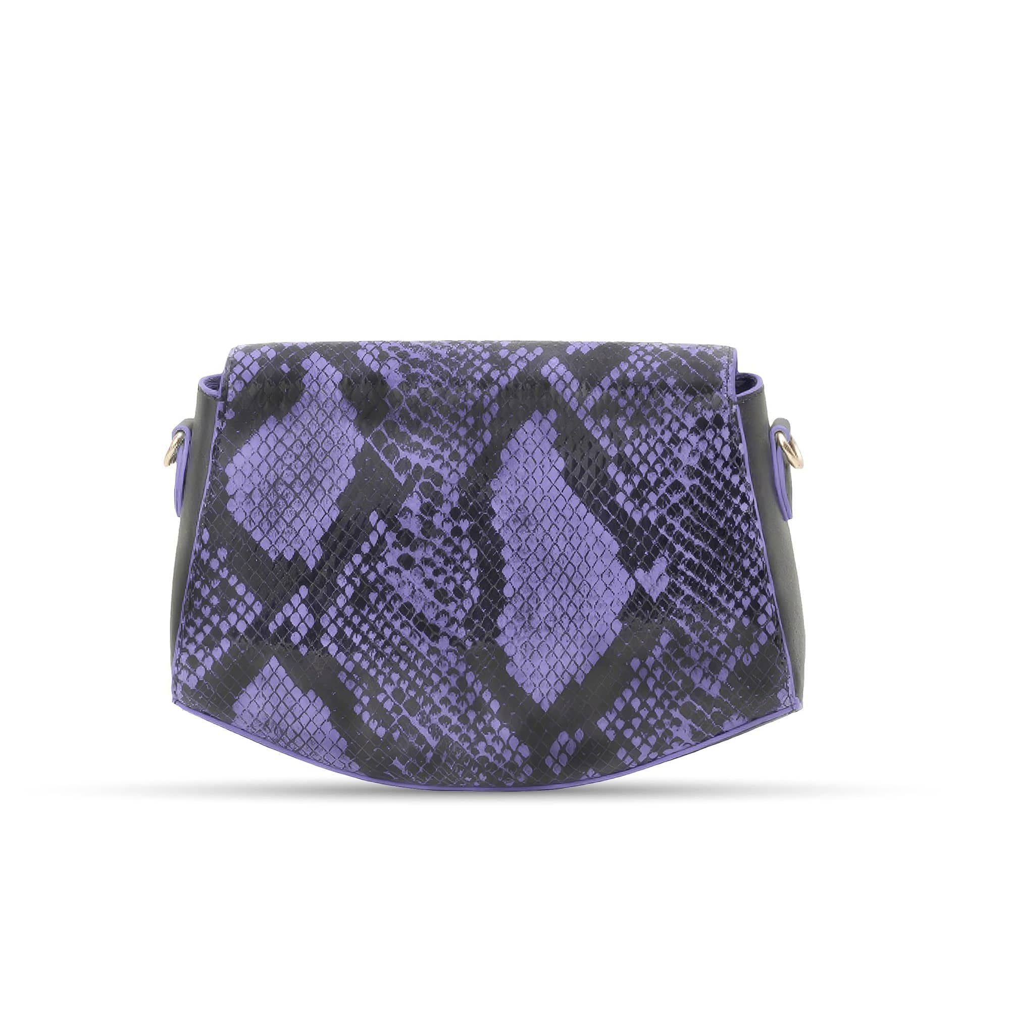 Hodi Women's Snake Print Sling Bag | Foil Leather Handbag | Faux Suede Lining — photo 2