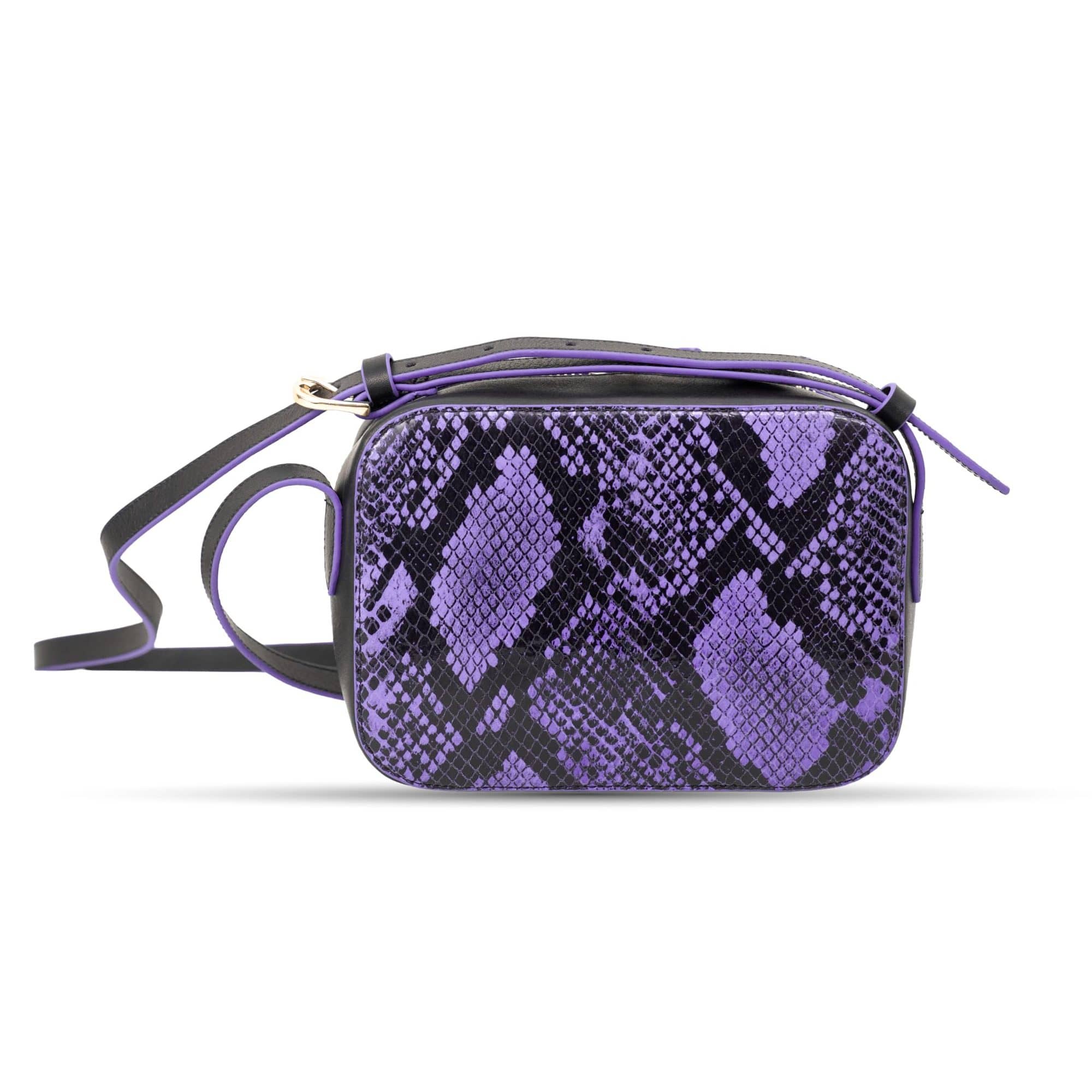Hodi Women's Snake Print Box Sling Bag | Genuine Foil Leather Handbag | Faux Suede Lining — photo 2