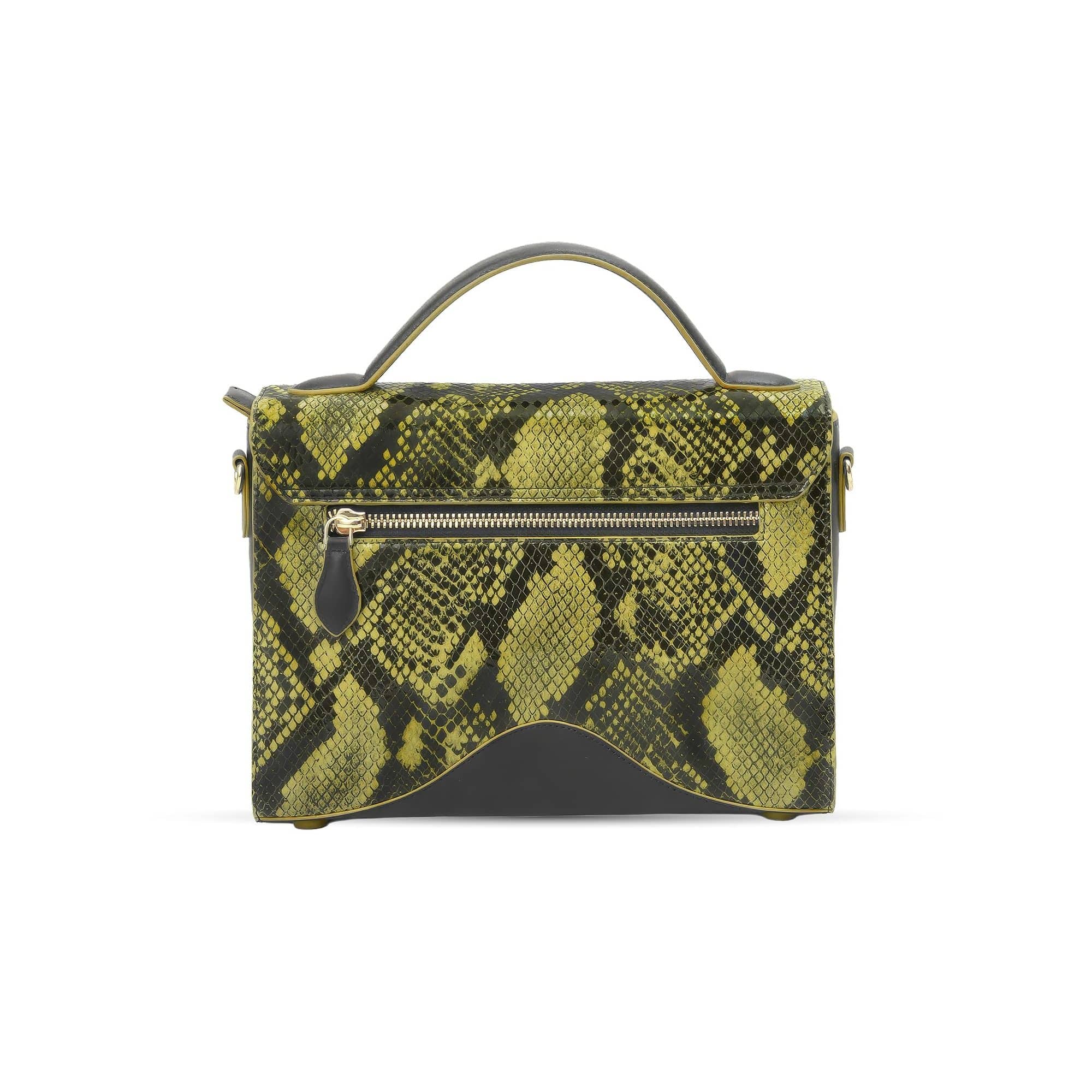 Hodi Women's Snake Print Flap Sling Bag | Genuine Foil Leather Handbag | Faux Suede Lining — photo 2