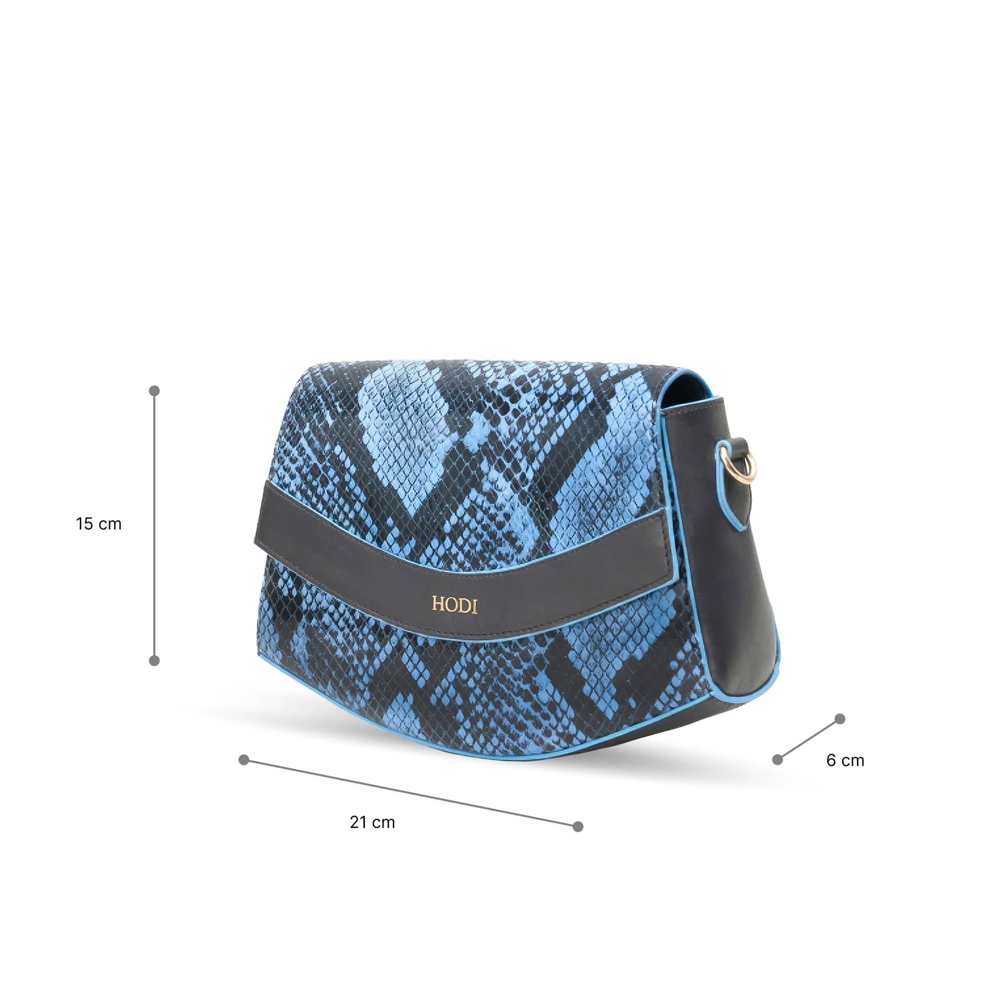Hodi Women's Snake Print Sling Bag | Foil Leather Handbag | Faux Suede Lining — photo 6