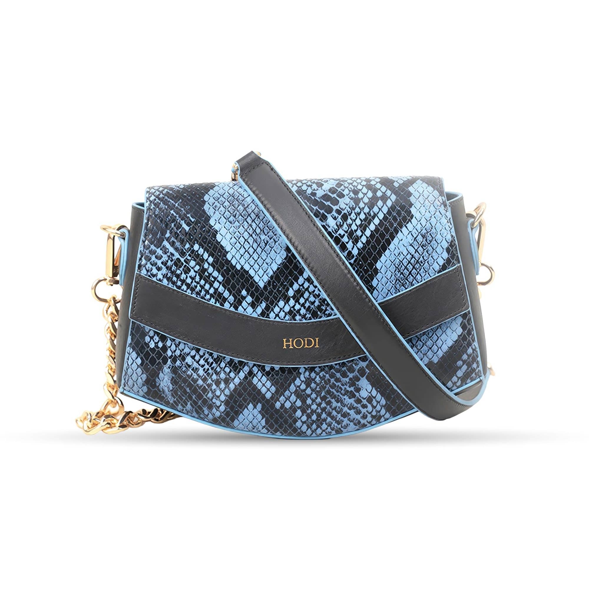 Hodi Women's Snake Print Sling Bag | Foil Leather Handbag | Faux Suede Lining