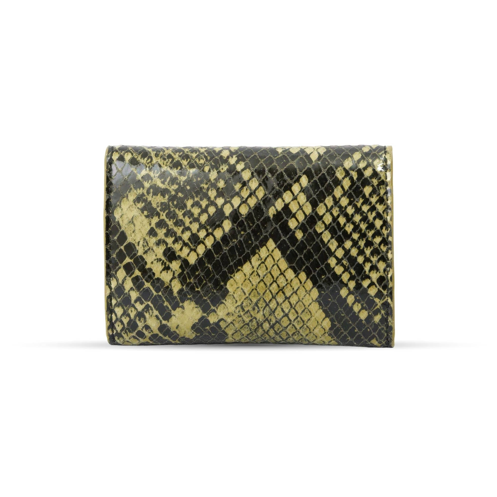 Hodi Women's Snake Print Card Wallet | Genuine Foil Leather | Faux Suede Lining | Fashion Cash Coin Card Holder Ladies Hand Purse (Olive) — photo 2