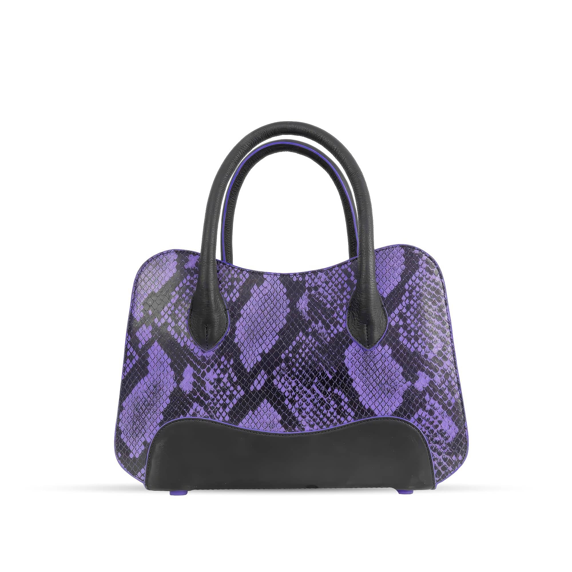 Hodi Women's Snake Print Handbag | Genuine Foil Leather Bag | Faux Suede Lining | Top Handle Satchel Shoulder Ladies Bags | Office Work Party Purse — photo 2