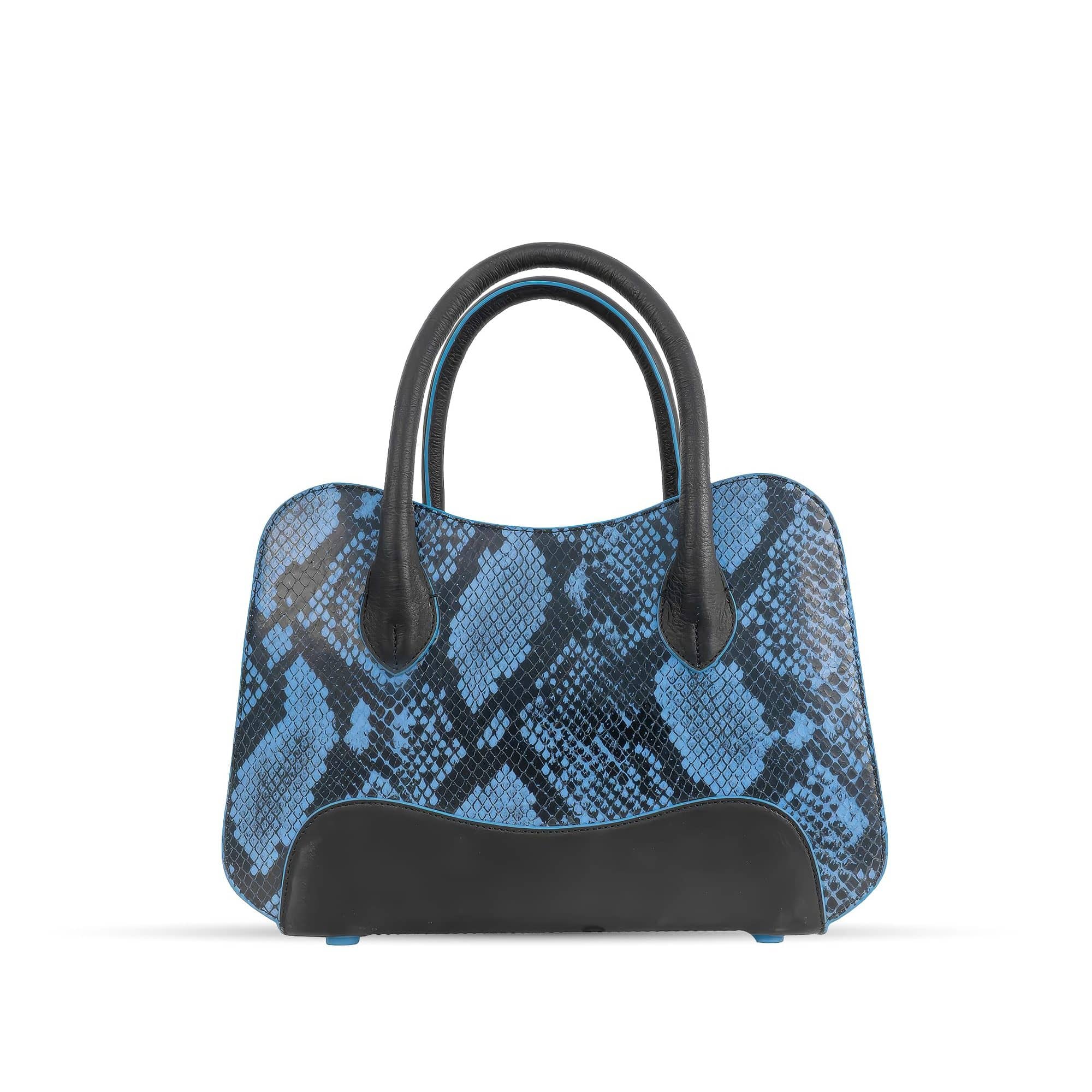 Hodi Women's Snake Print Handbag | Genuine Foil Leather Bag | Faux Suede Lining | Top Handle Satchel Shoulder Ladies Bags | Office Work Party Purse — photo 2