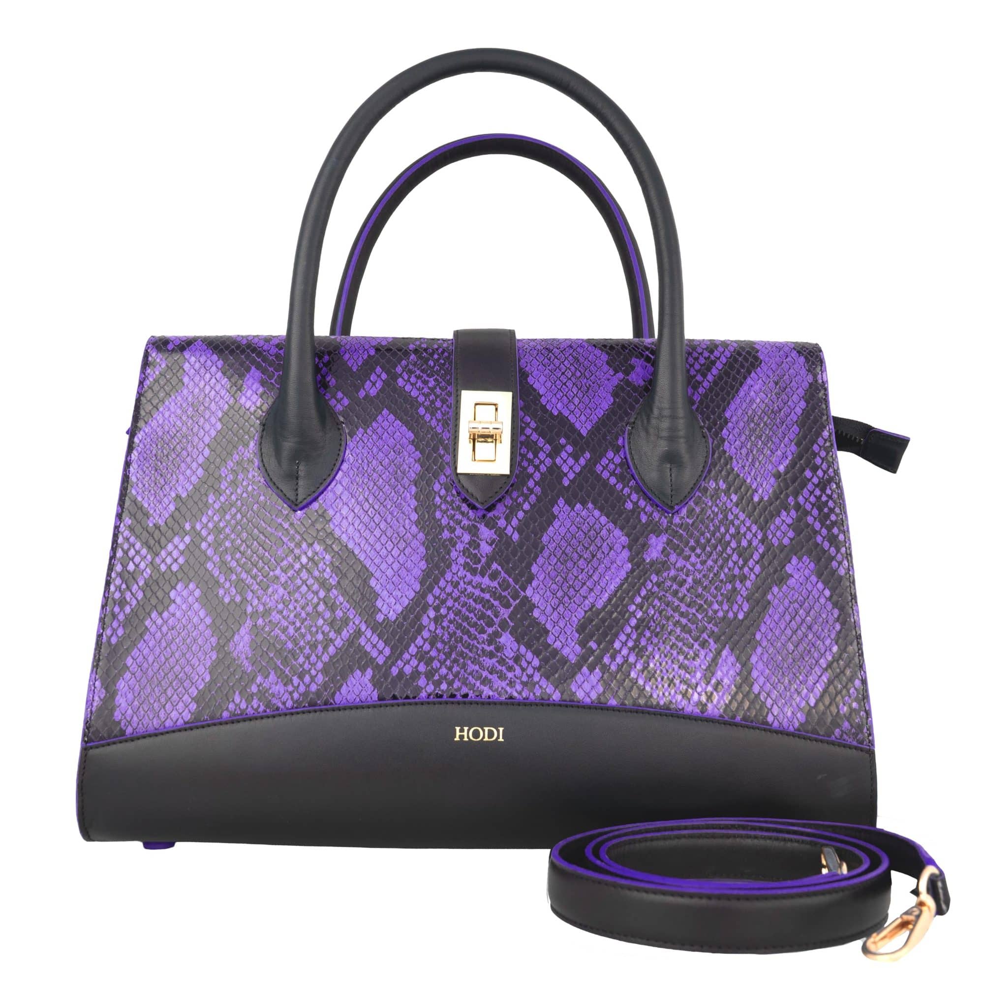 Hodi Women's Snake Print Stylish Tote Bag, Fashion Purse, Casual Handbag,Convertable Specious & Luxurious, Gold-Tone Metal Hardware -Fashion Purse for Office & Everyday Use
