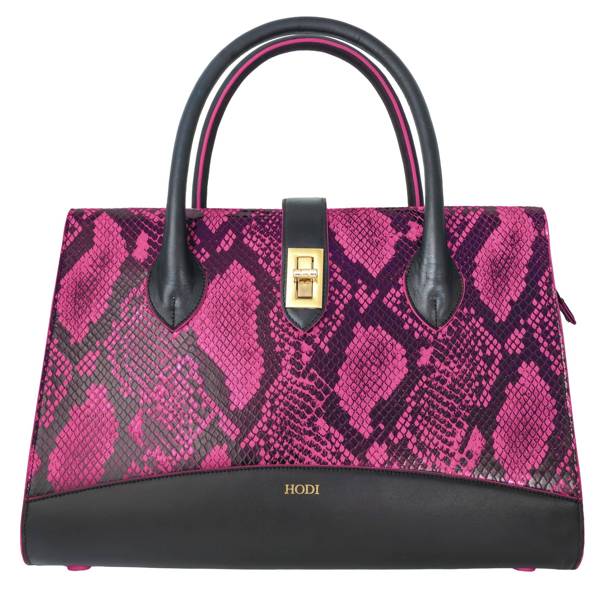 Hodi Women's Snake Print Stylish Tote Bag, Fashion Purse, Casual Handbag,Convertable Specious & Luxurious, Gold-Tone Metal Hardware -Fashion Purse for Office & Everyday Use