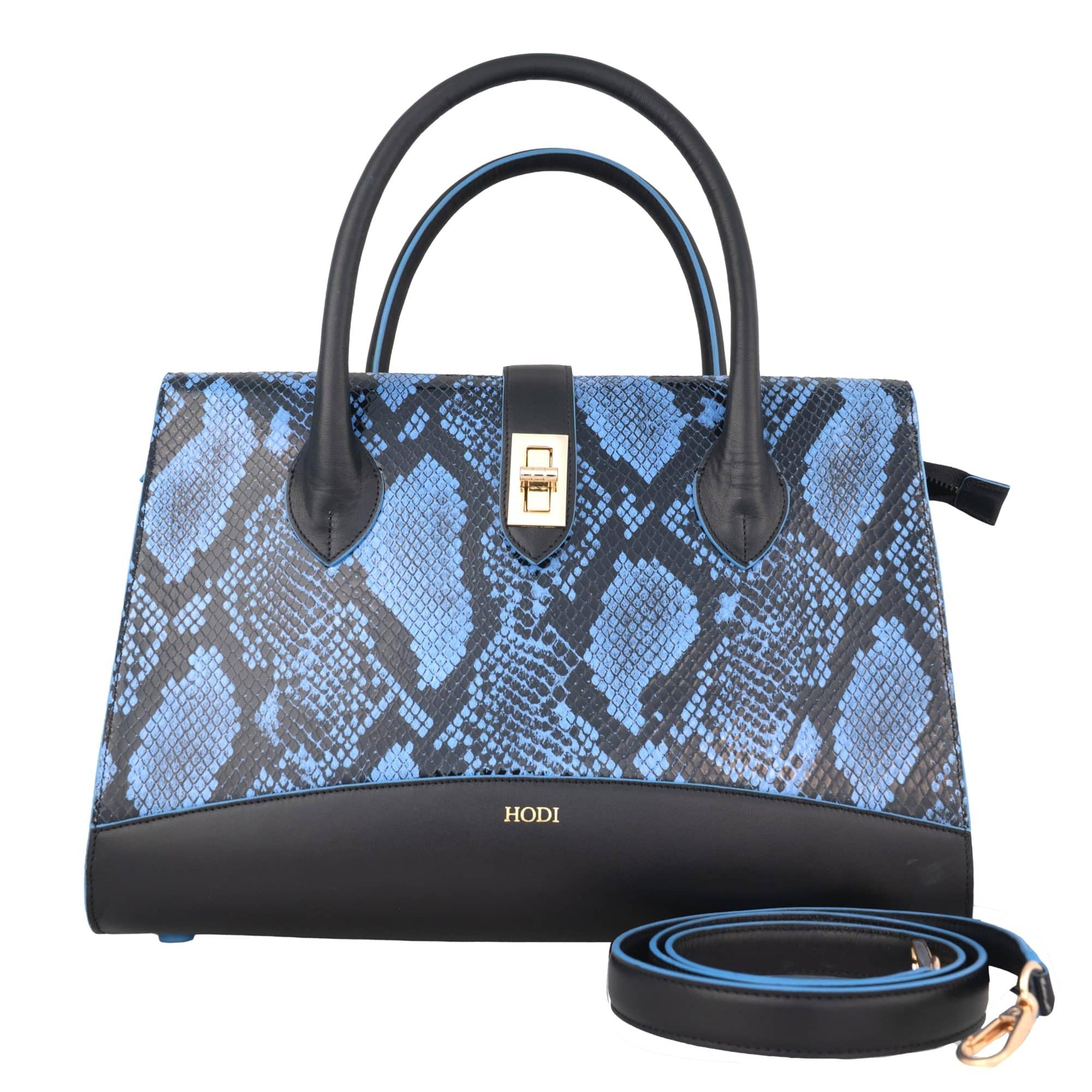 Hodi Women's Snake Print Stylish Tote Bag, Fashion Purse, Casual Handbag,Convertable Specious & Luxurious, Gold-Tone Metal Hardware -Fashion Purse for Office & Everyday Use