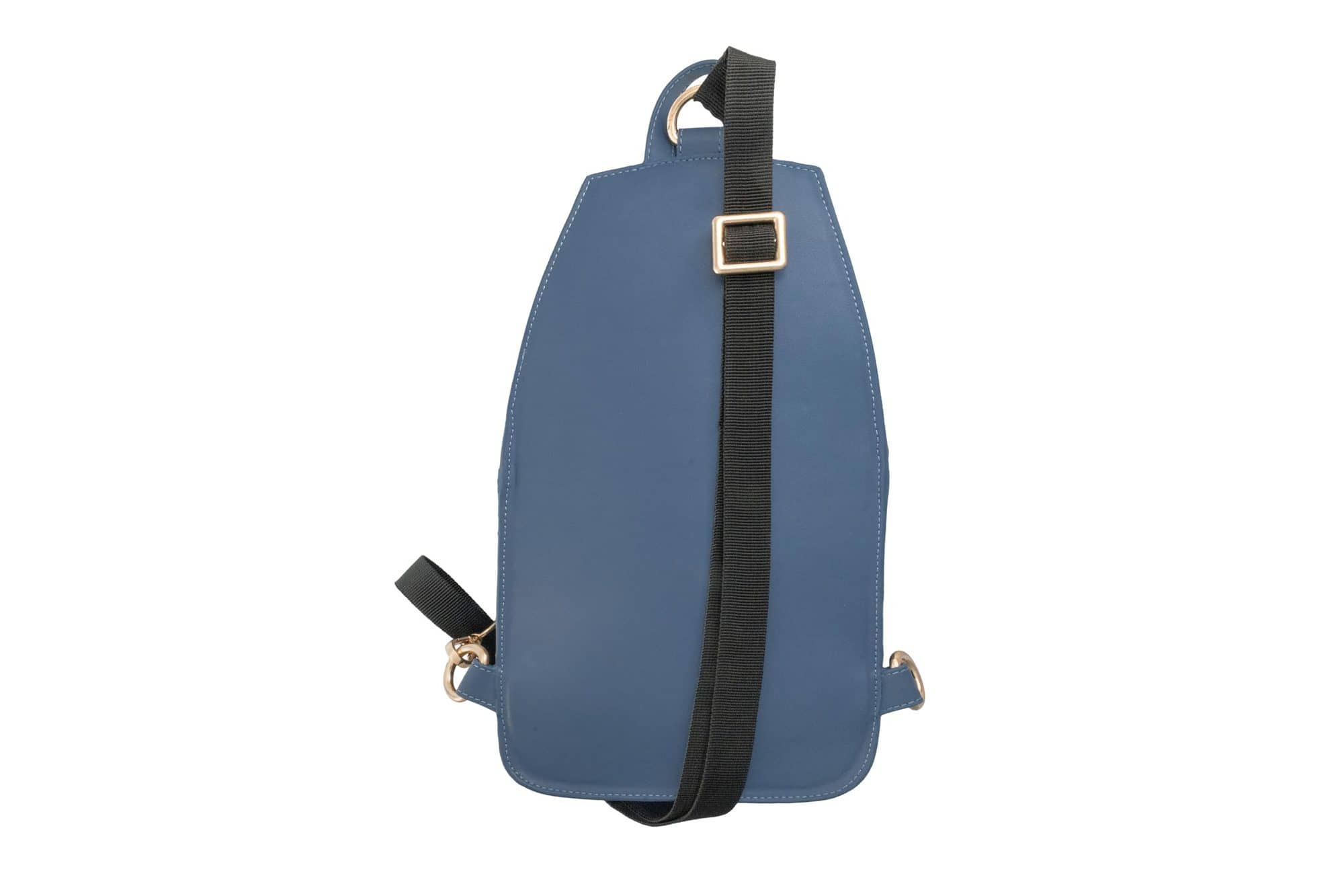 Hodi Leather Crossbody Bag, Blue Sling Backpack with Multiple Compartments One Shoulder Side Pouch Mobile Passport Bag for Travel Daypack Office, for men Women — photo 2
