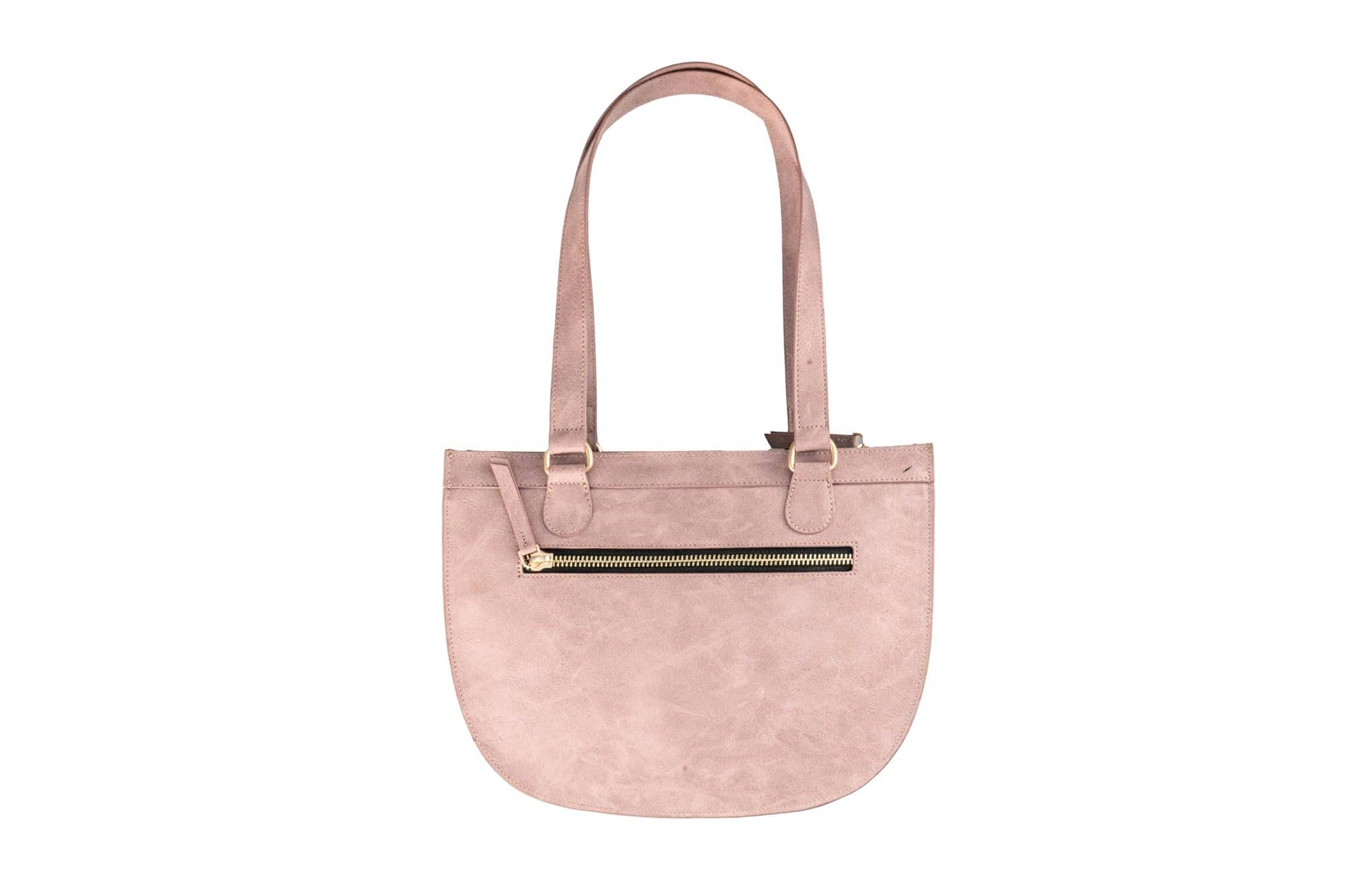 Hodi Shoulder Bag for women, Pink with Decorative Studs, Faux Leather, Medium Size, 1 Zippered Compartment — photo 1