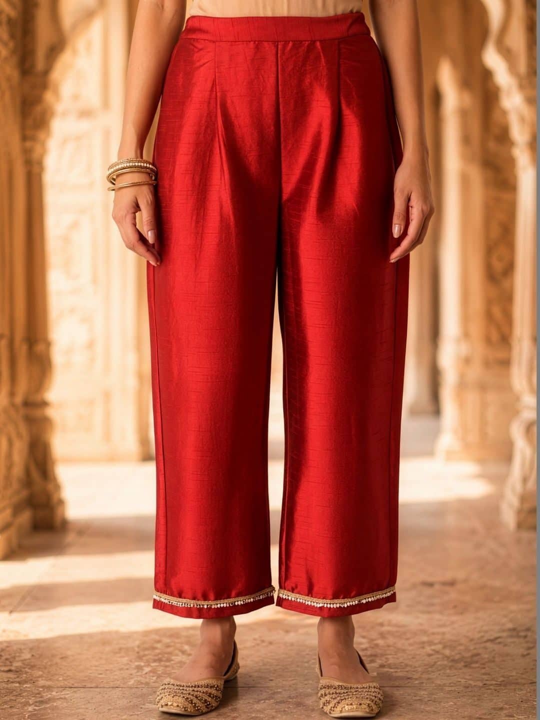 SILCHIC Women Floral Embroidered Kurta with Palazzo & Dupatta — photo 5