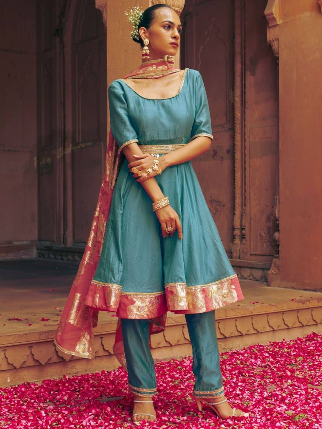 SILCHIC Women Chanderi Silk Poly Georgette — photo 1