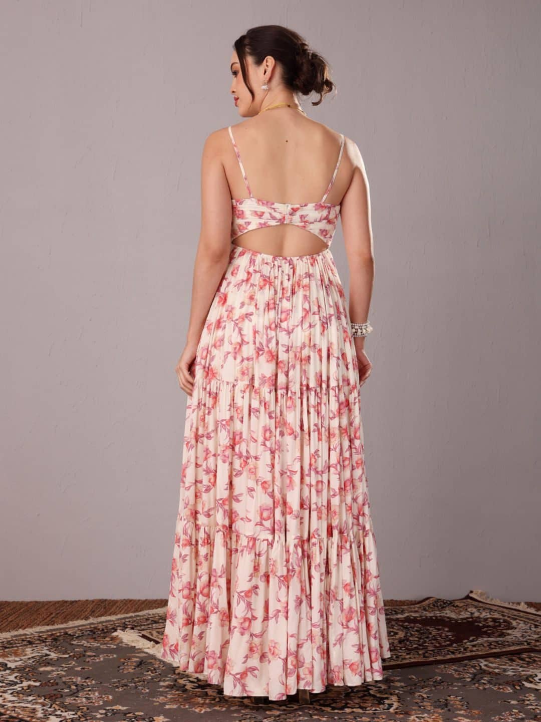 SILCHIC Women Floral Printed Fit-Flare Maxi Dress — photo 4