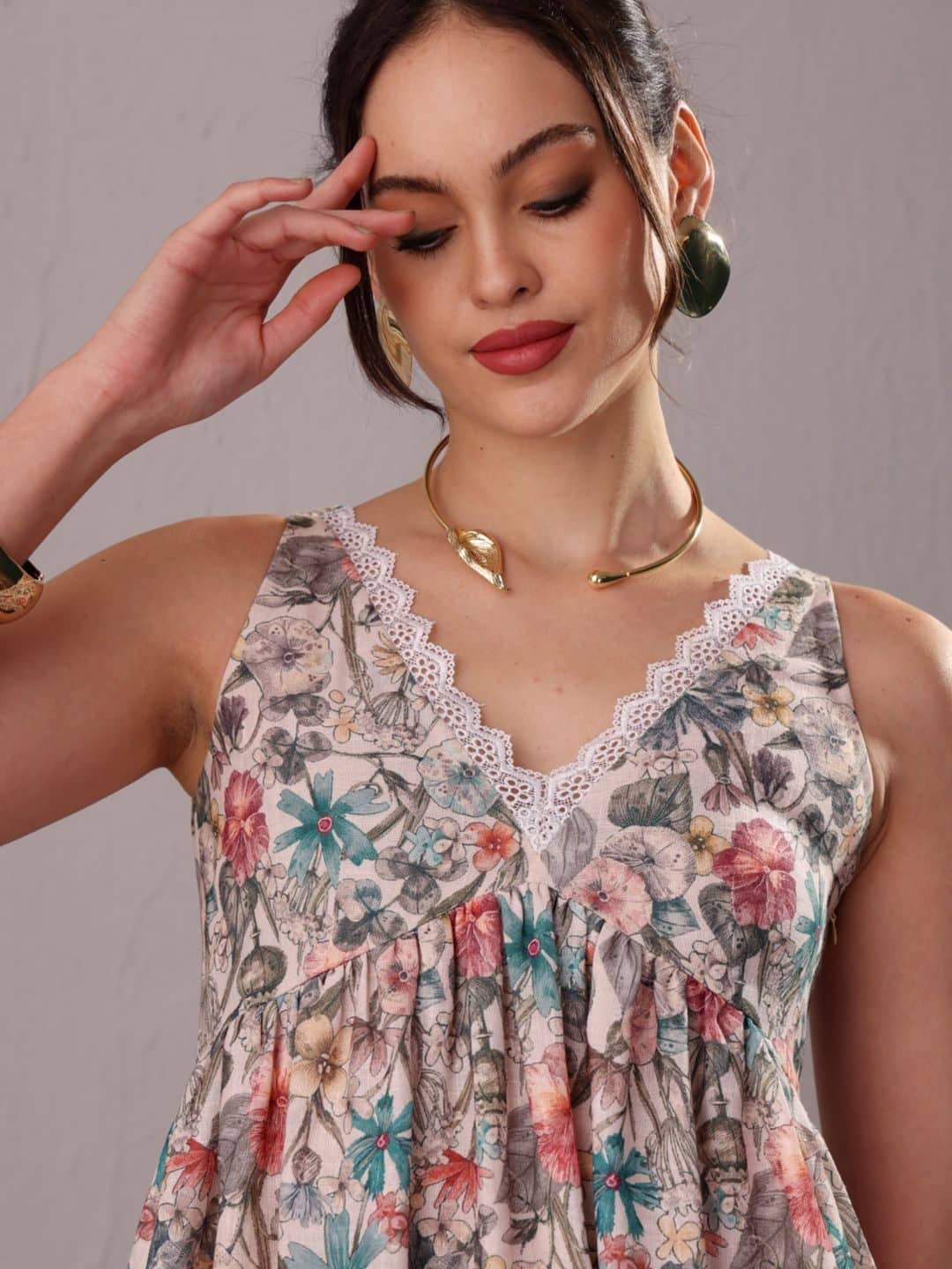 SILCHIC Women Floral Print Fit and Flare Dress — photo 2
