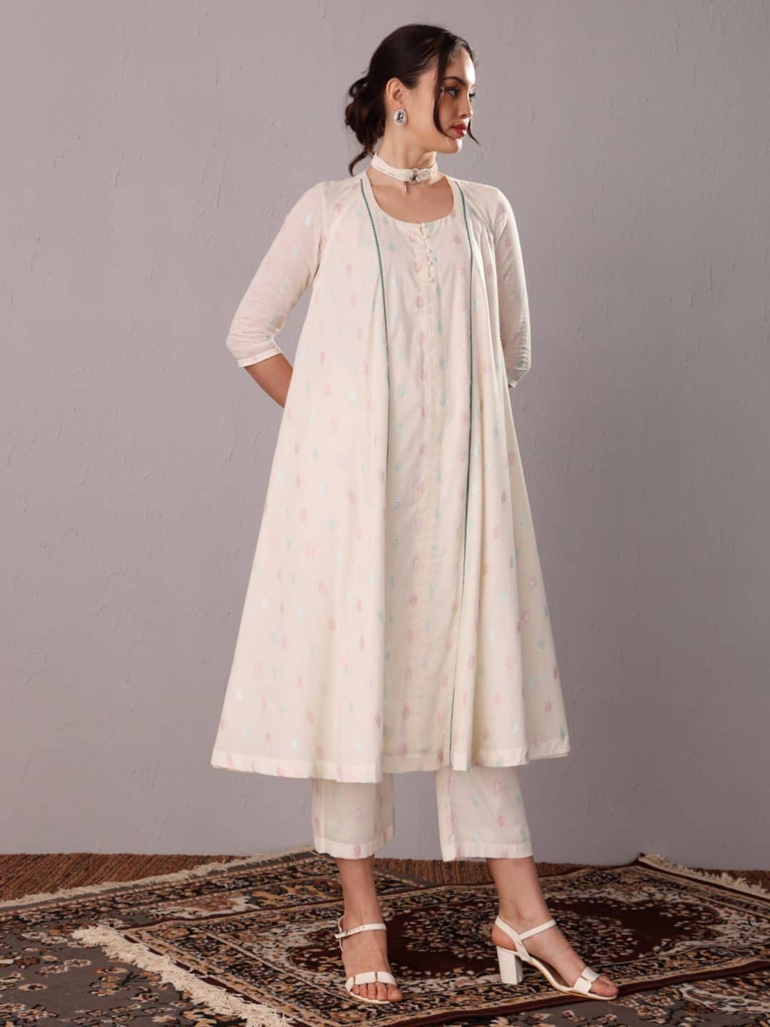 SILCHIC Women Floral Regular Kurta with Trousers — photo 6