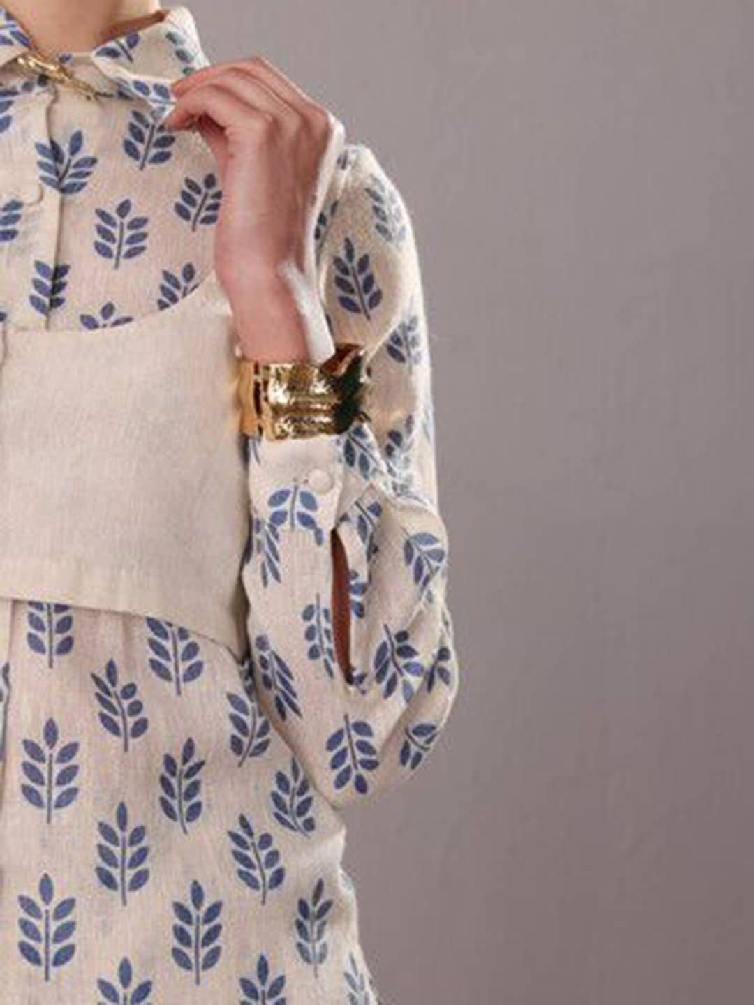 SILCHIC Floral Printed Tunic With Palazzos & Koti — photo 6