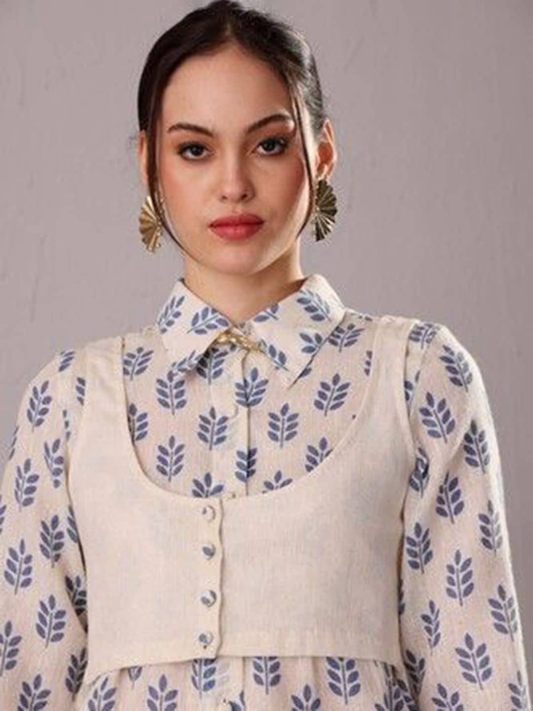 SILCHIC Floral Printed Tunic With Palazzos & Koti — photo 2