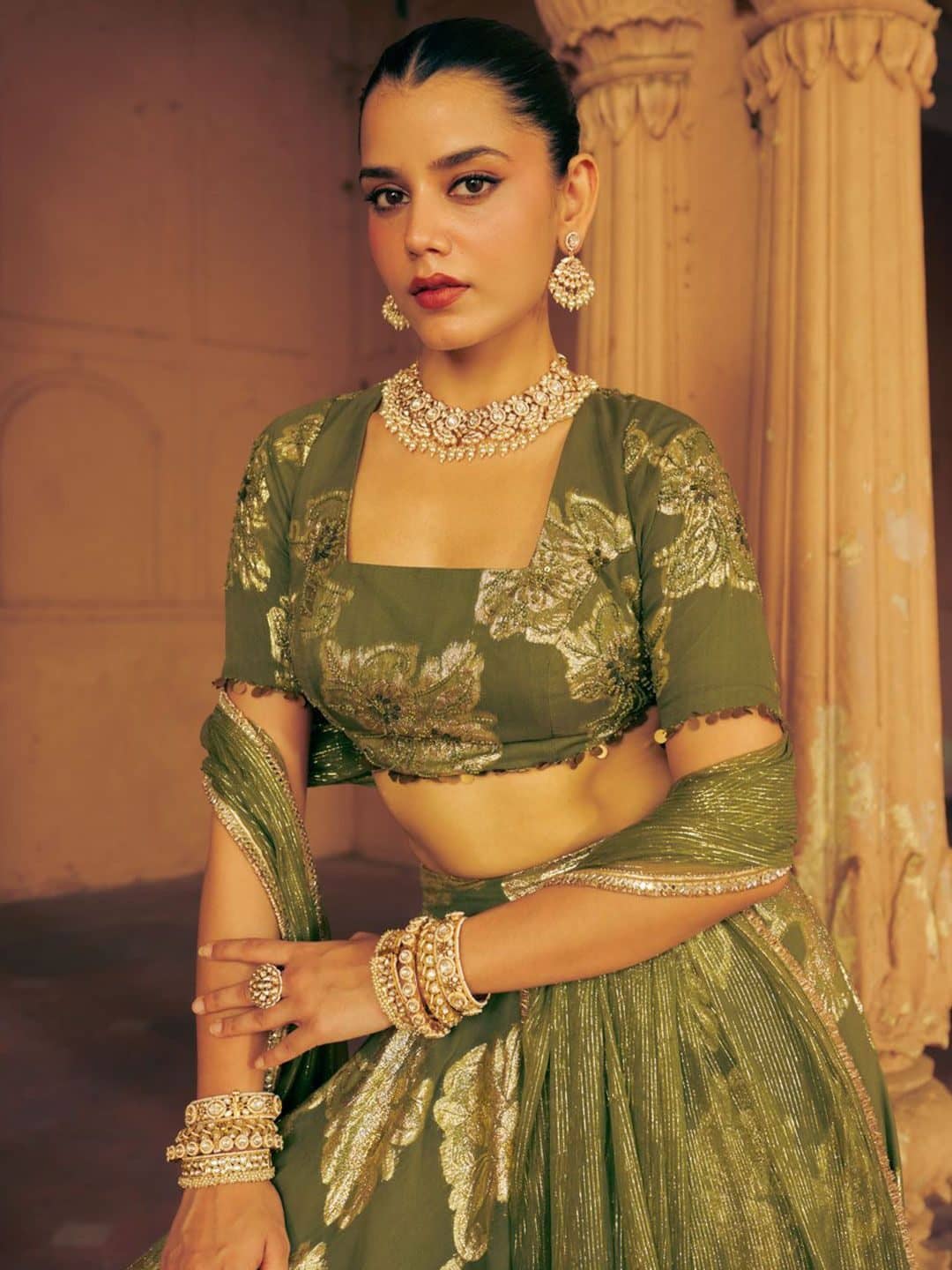 SILCHIC Embellished Thread Work Ready to Wear Lehenga & Blouse With Dupatta — photo 2