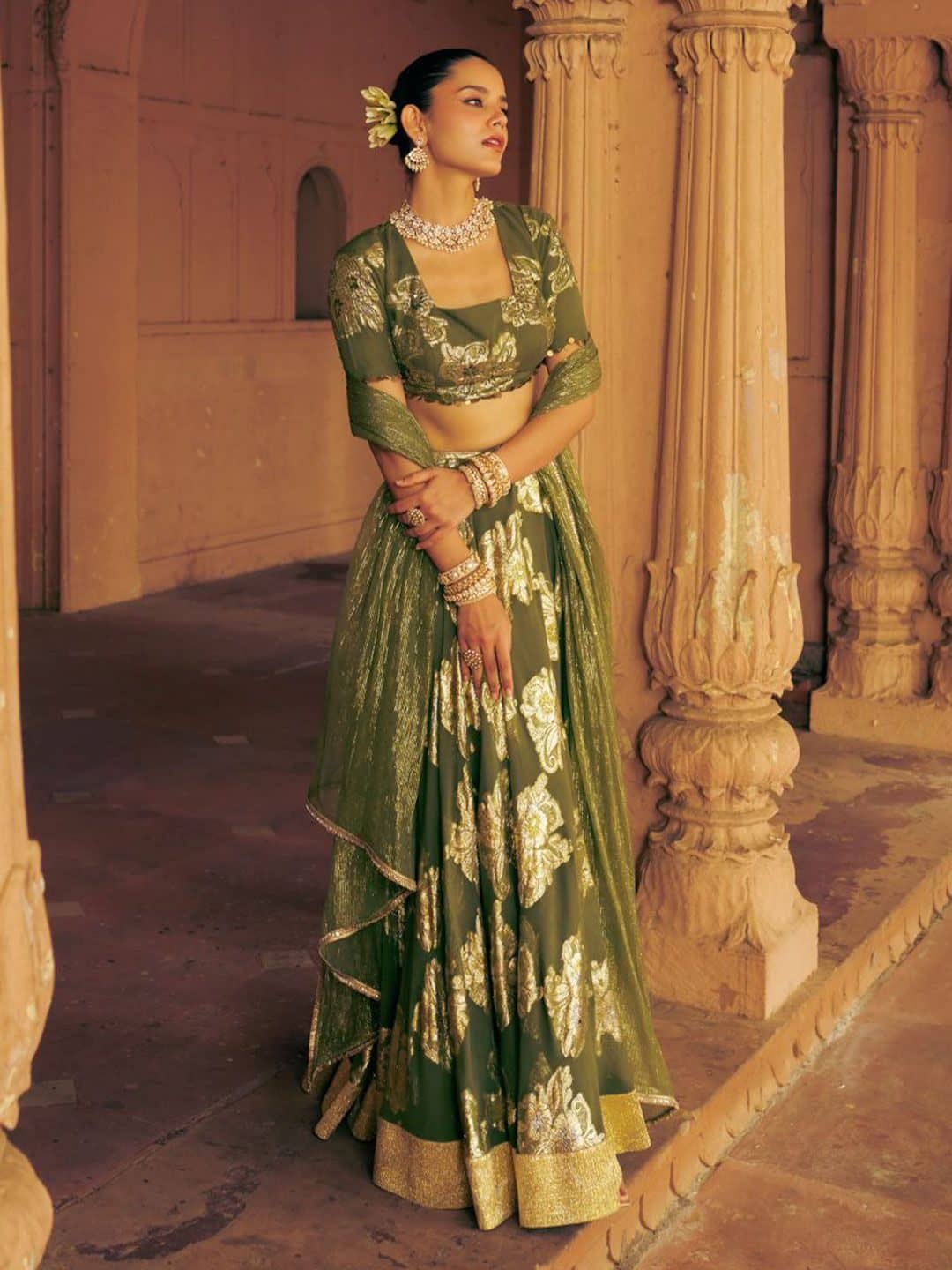 SILCHIC Embellished Thread Work Ready to Wear Lehenga & Blouse With Dupatta — photo 3