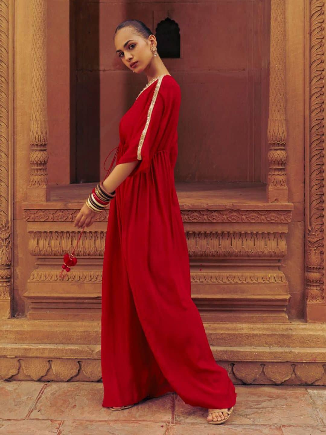 SILCHIC Dori On Waist Maxi Kaftan Dress — photo 3