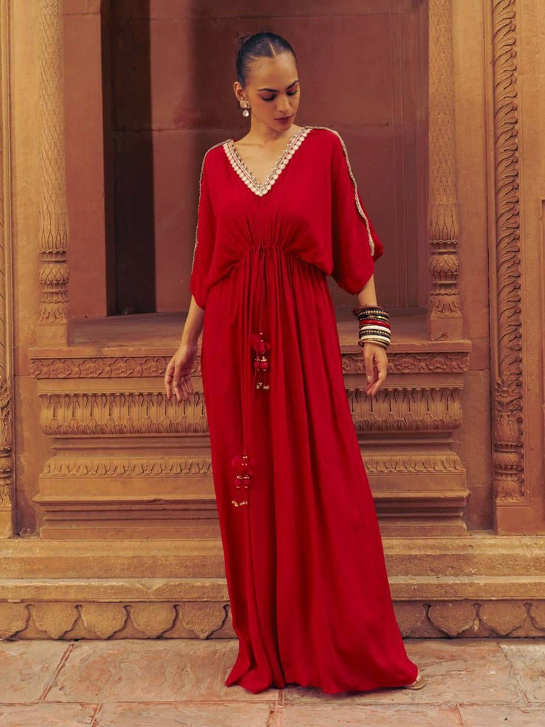 SILCHIC Dori On Waist Maxi Kaftan Dress — photo 1