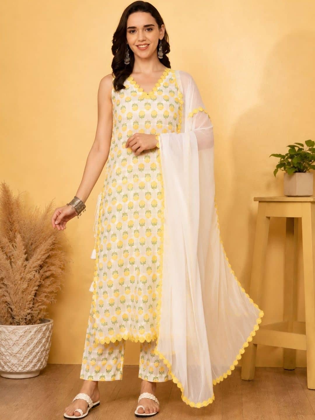 SILCHIC Women Ethnic Motifs Printed Regular Kurta with Trousers & With Dupatta — photo 1