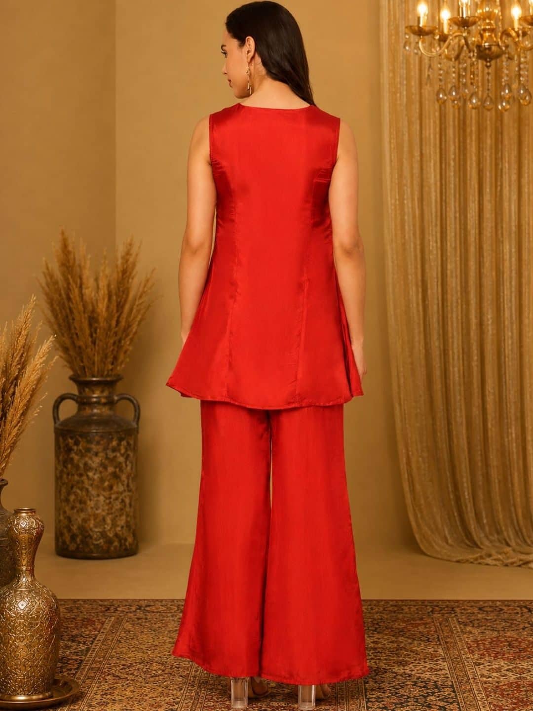 SILCHIC Embroidered Tunic with Palazzos — photo 6