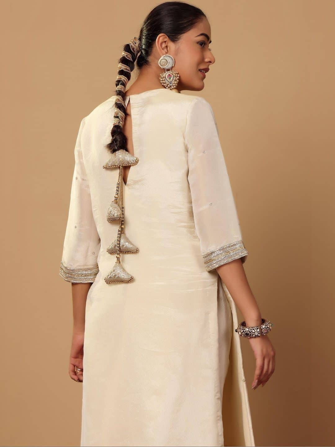 SILCHIC Women Ethnic Motifs Embroidered Regular Thread Work Kurta with Trousers & With Dupatta — photo 3