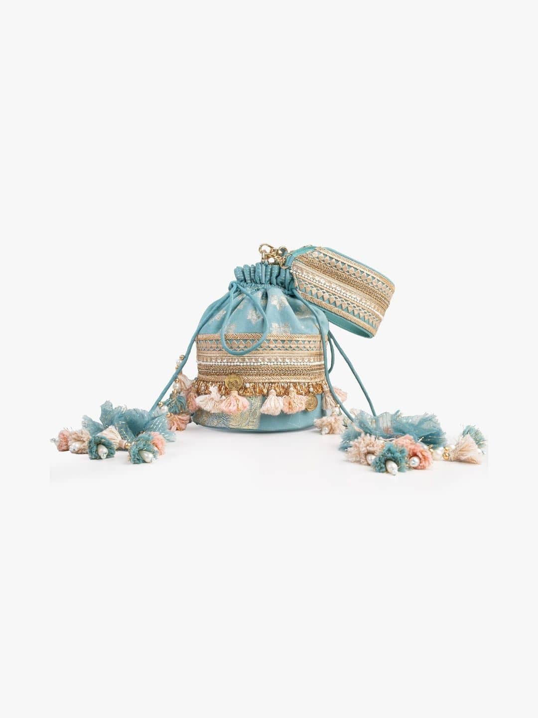 SILCHIC Embroidered Potli Clutch