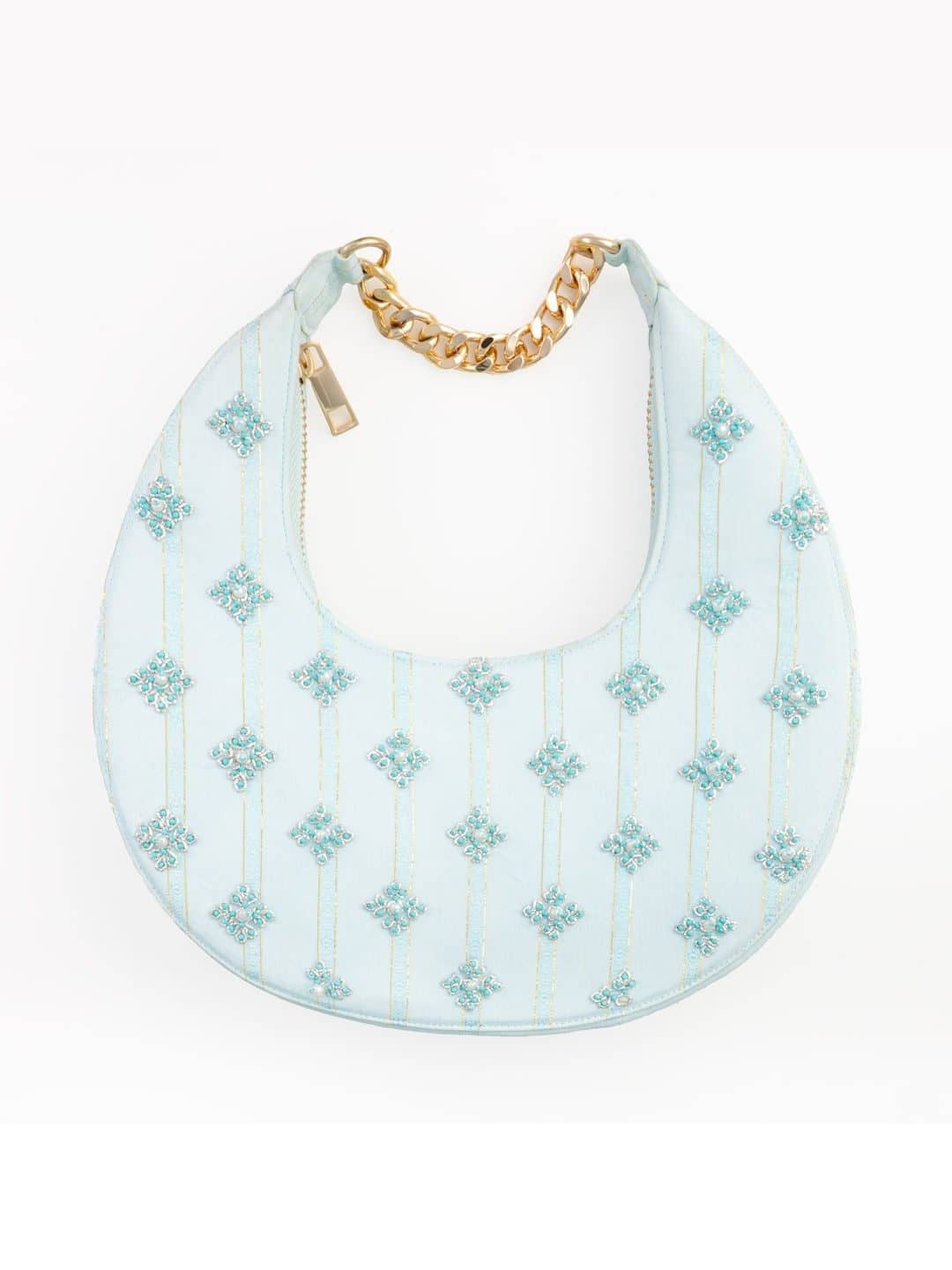 SILCHIC Embellished Half Moon Sling Bag