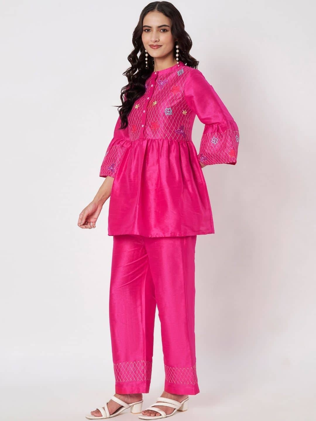 SILCHIC Embroidered Tunic with Palazzos — photo 2