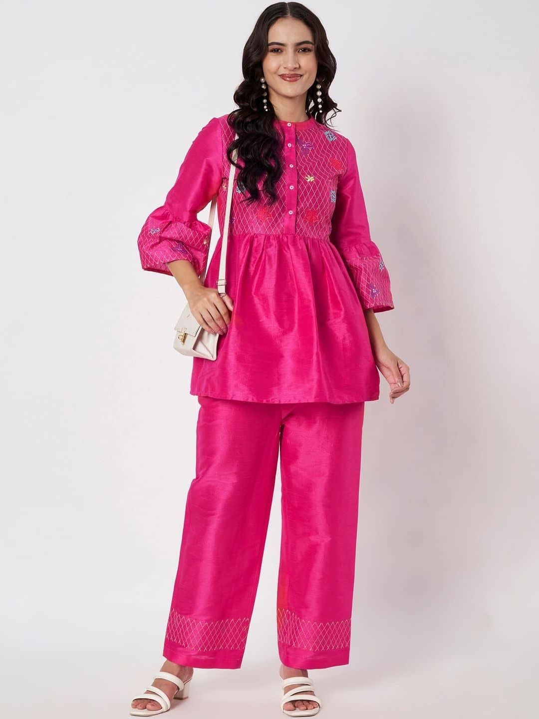 SILCHIC Embroidered Tunic with Palazzos — photo 5