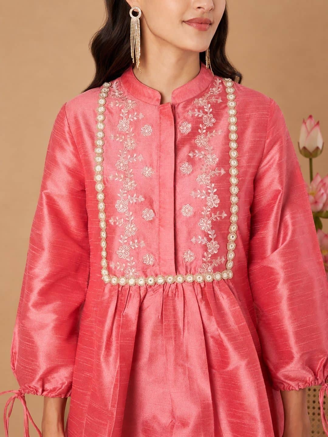 SILCHIC Embroidered Tunic with Palazzos — photo 6