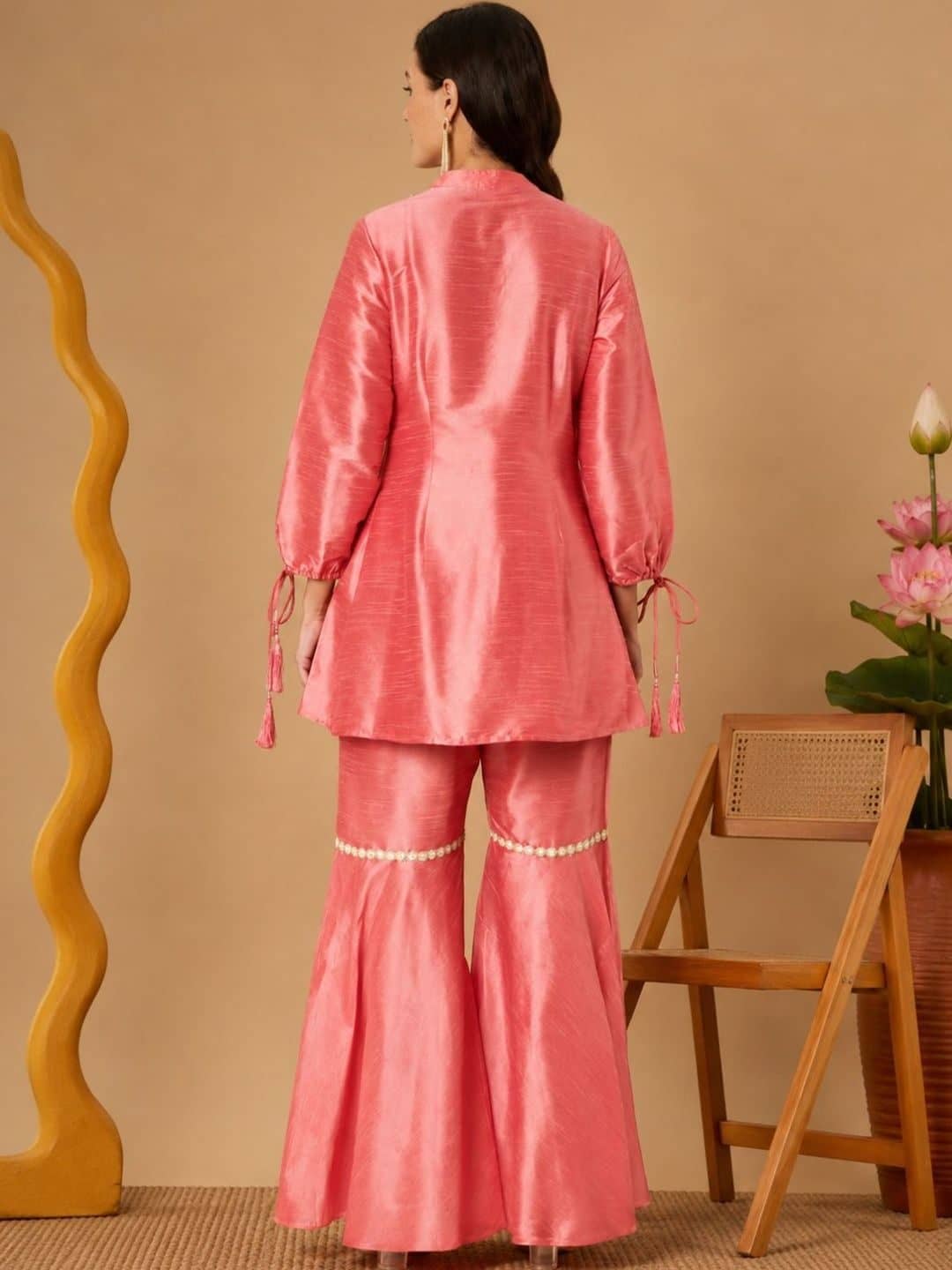 SILCHIC Embroidered Tunic with Palazzos — photo 5