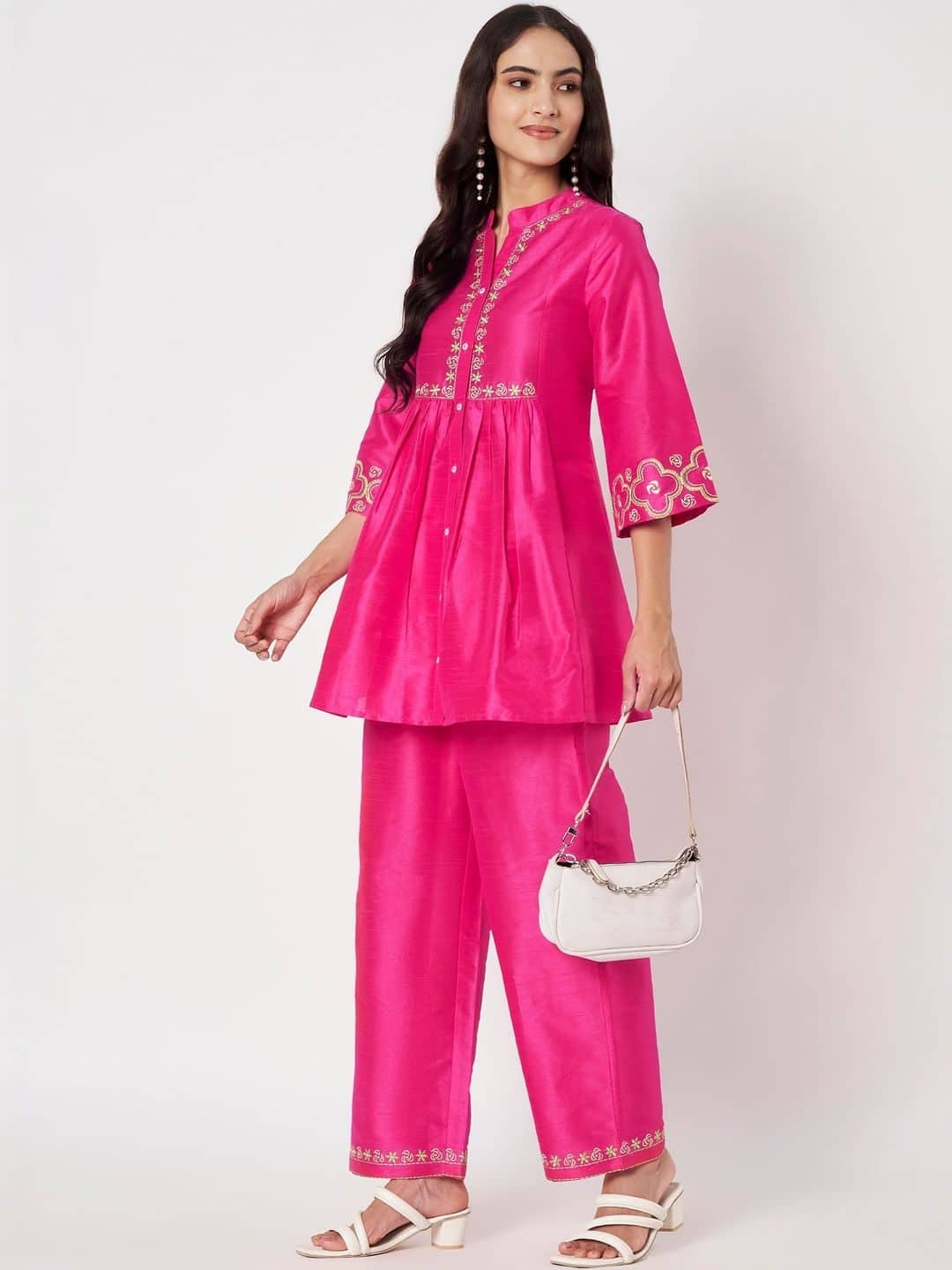 SILCHIC Embroidered Tunic with Palazzos — photo 5