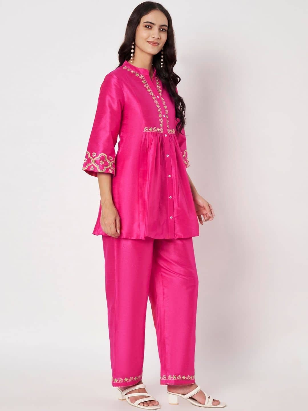 SILCHIC Embroidered Tunic with Palazzos — photo 3