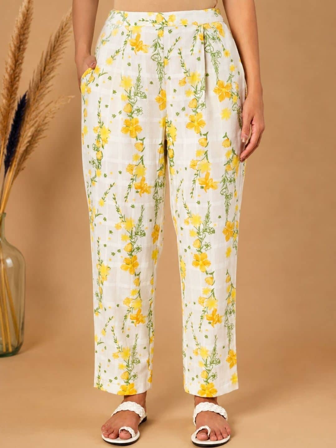 SILCHIC Floral Cotton Printed Top with Trousers — photo 6