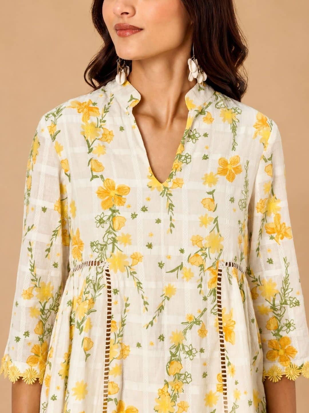 SILCHIC Floral Cotton Printed Top with Trousers — photo 5