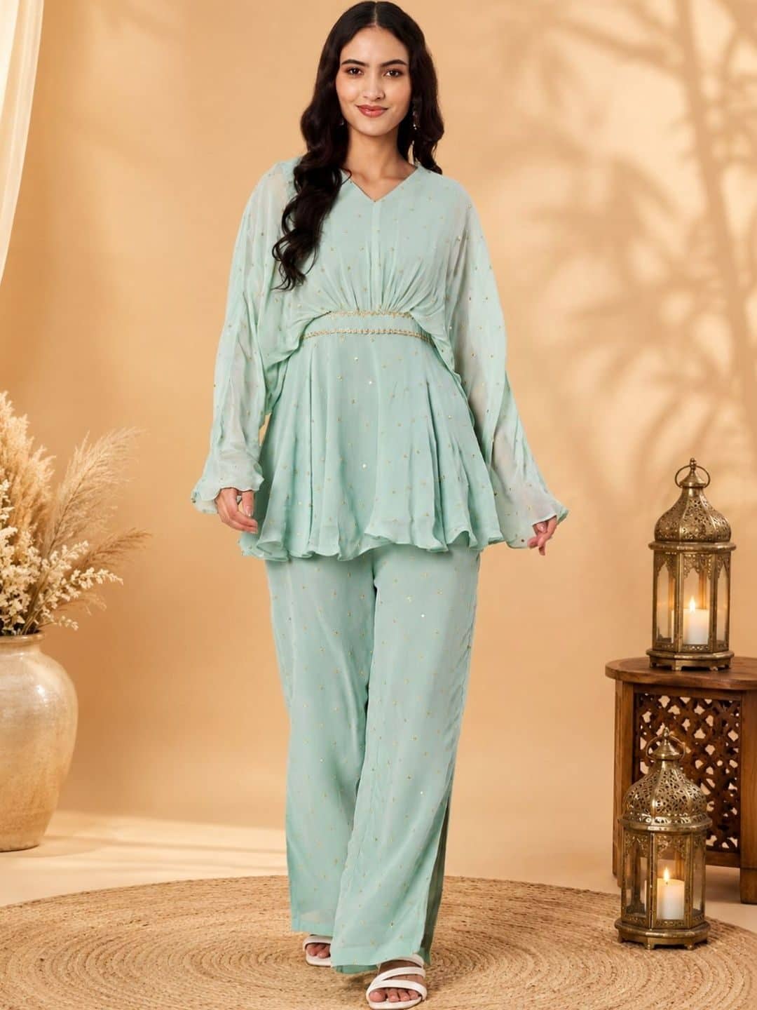 SILCHIC Embellished Top with Trousers — photo 1