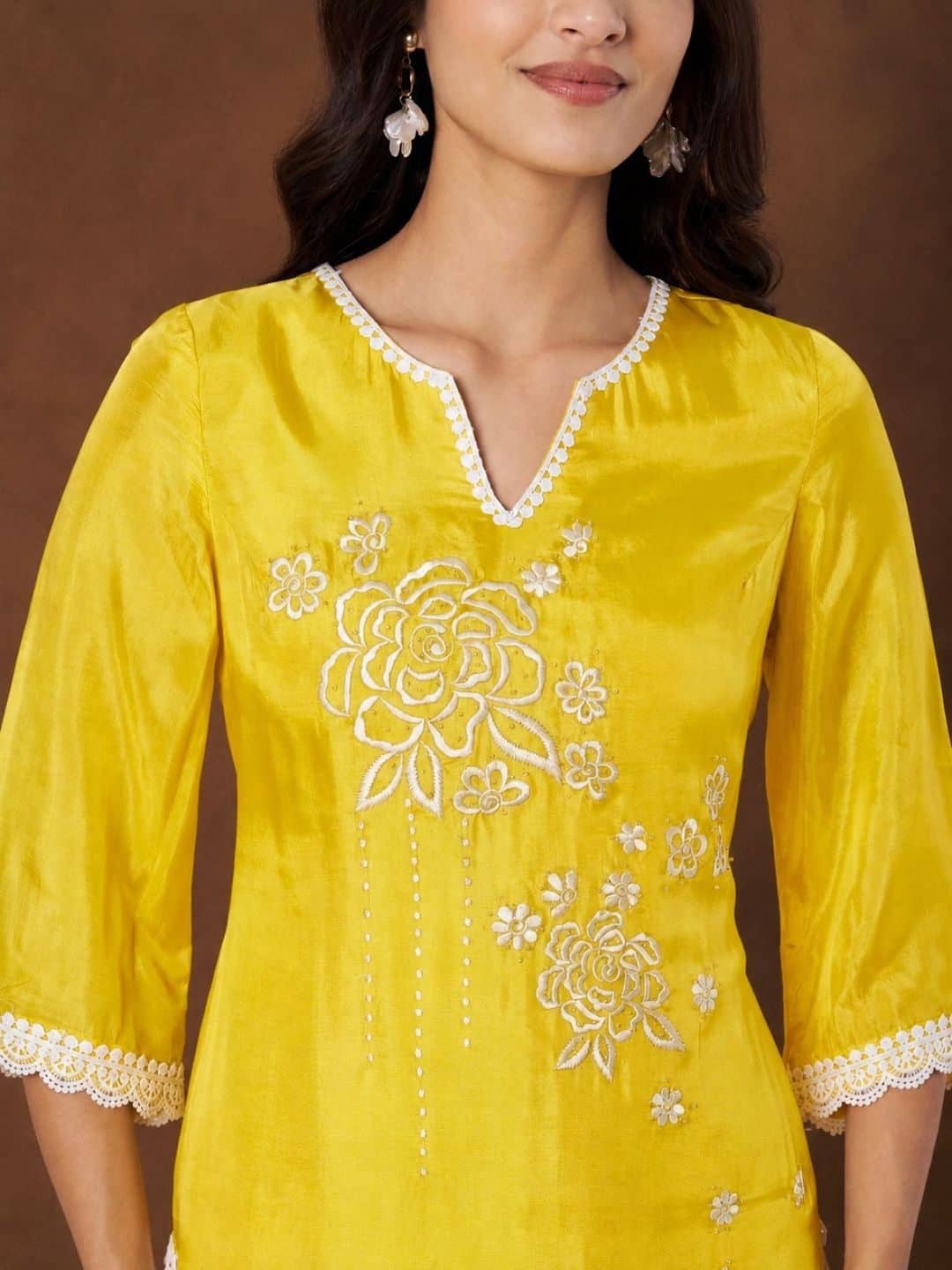 SILCHIC Women Embroidered Regular Thread Work Kurta with Trousers & With Dupatta — photo 6