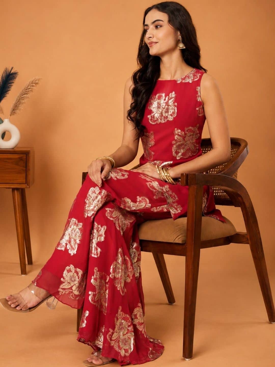SILCHIC Women Floral Printed Regular Kurta with Palazzos — photo 5
