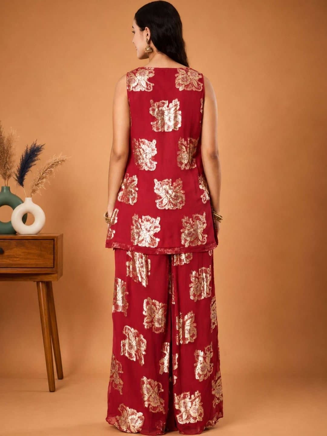 SILCHIC Women Floral Printed Regular Kurta with Palazzos — photo 4