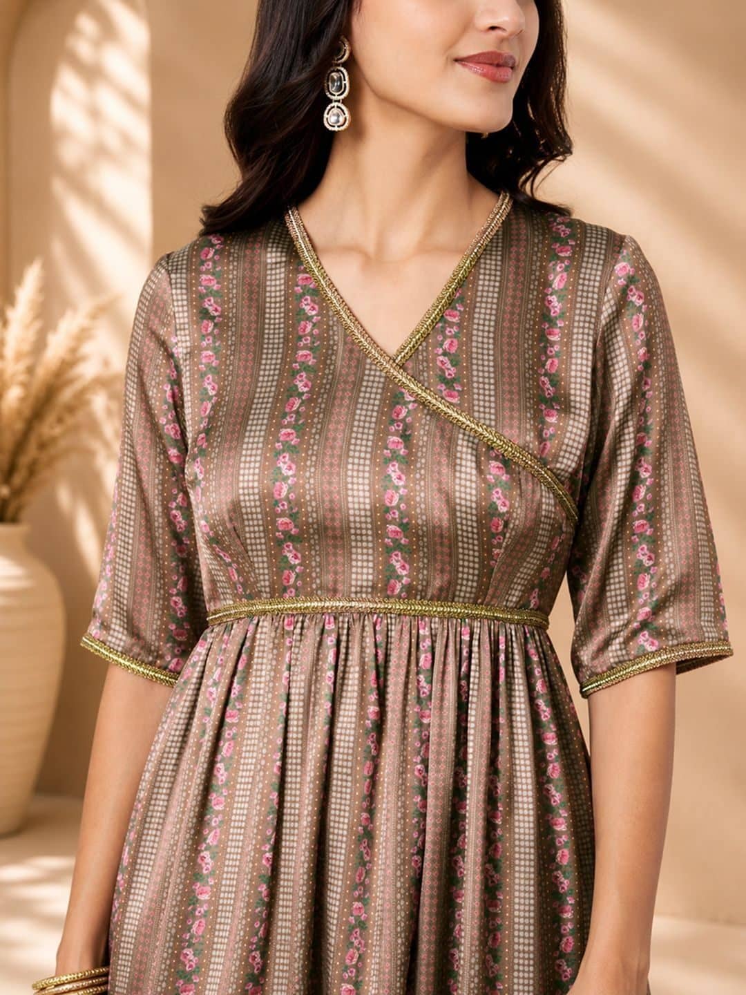 SILCHIC Women Floral Printed Embroidered Kurta with Palazzos — photo 5