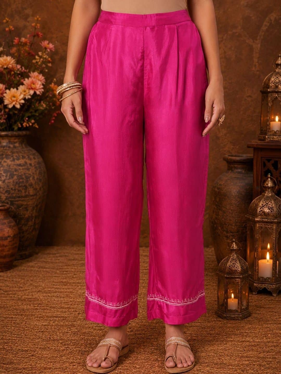 SILCHIC Women Ethnic Motifs Embroidered Regular Thread Work Kurta with Trousers & With Dupatta — photo 6