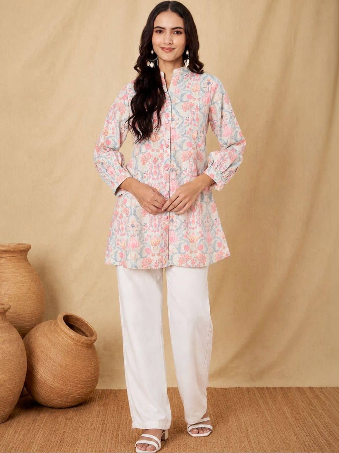 SILCHIC Floral Printed Pure Cotton Kurti