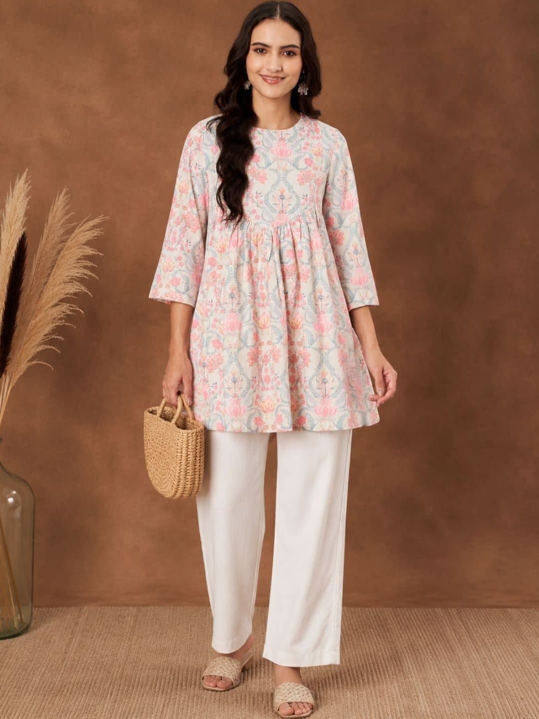 SILCHIC Floral Printed Pure Cotton Kurti