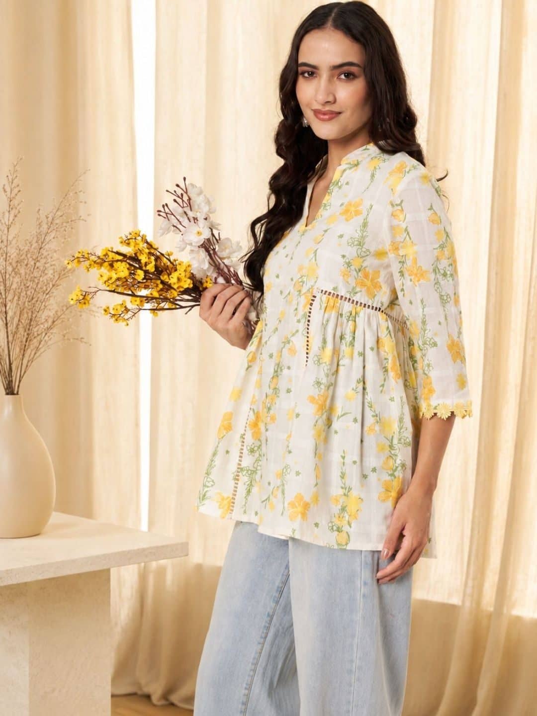 SILCHIC Floral Printed Pure Cotton Kurti — photo 5